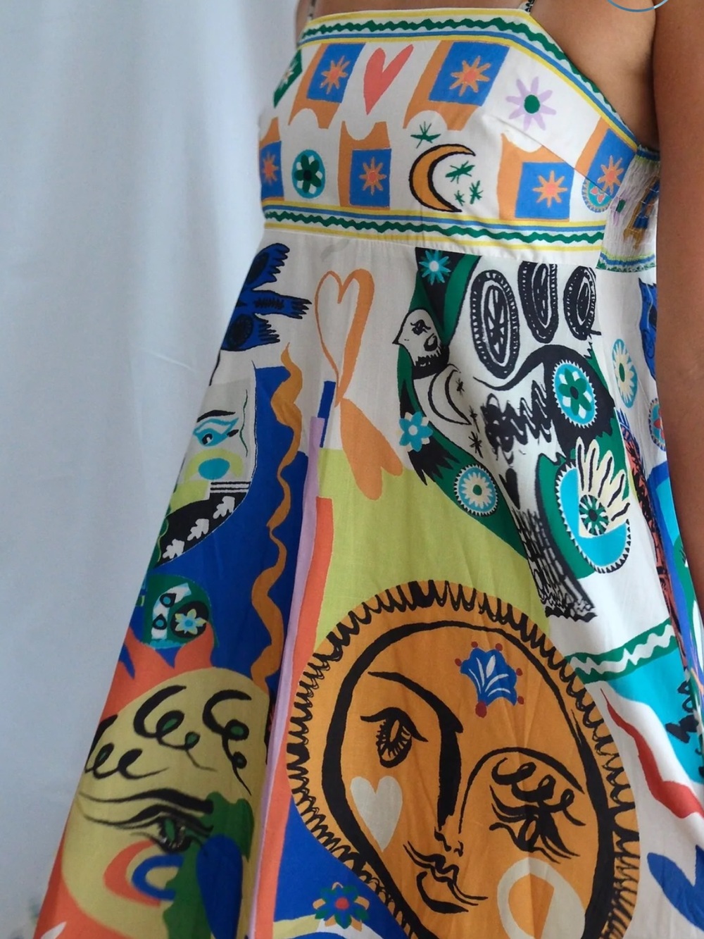 Colorful Multicolor Patterned Casual Sun Dress